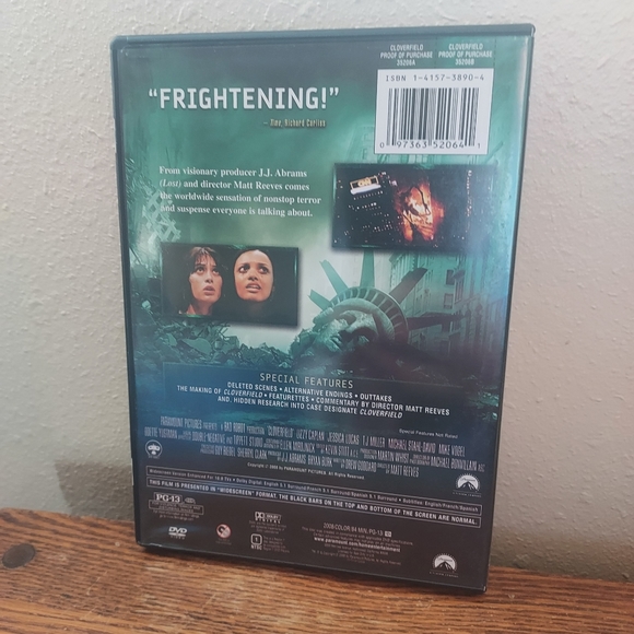Cloverfield (DVD, 2008) Pre-Owned Tested Working Great Condition Great Movie - Picture 2 of 2